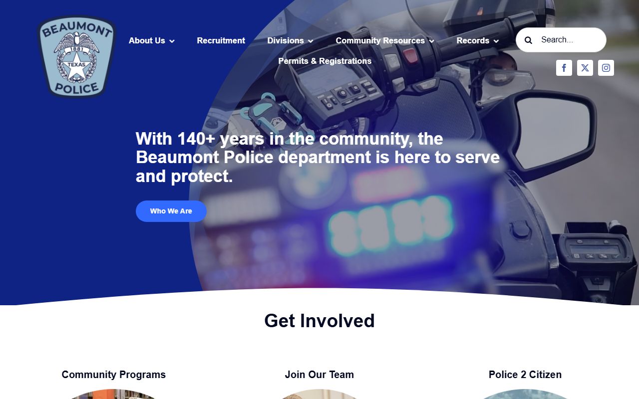 Beaumont Police Department booking reports and arrest records