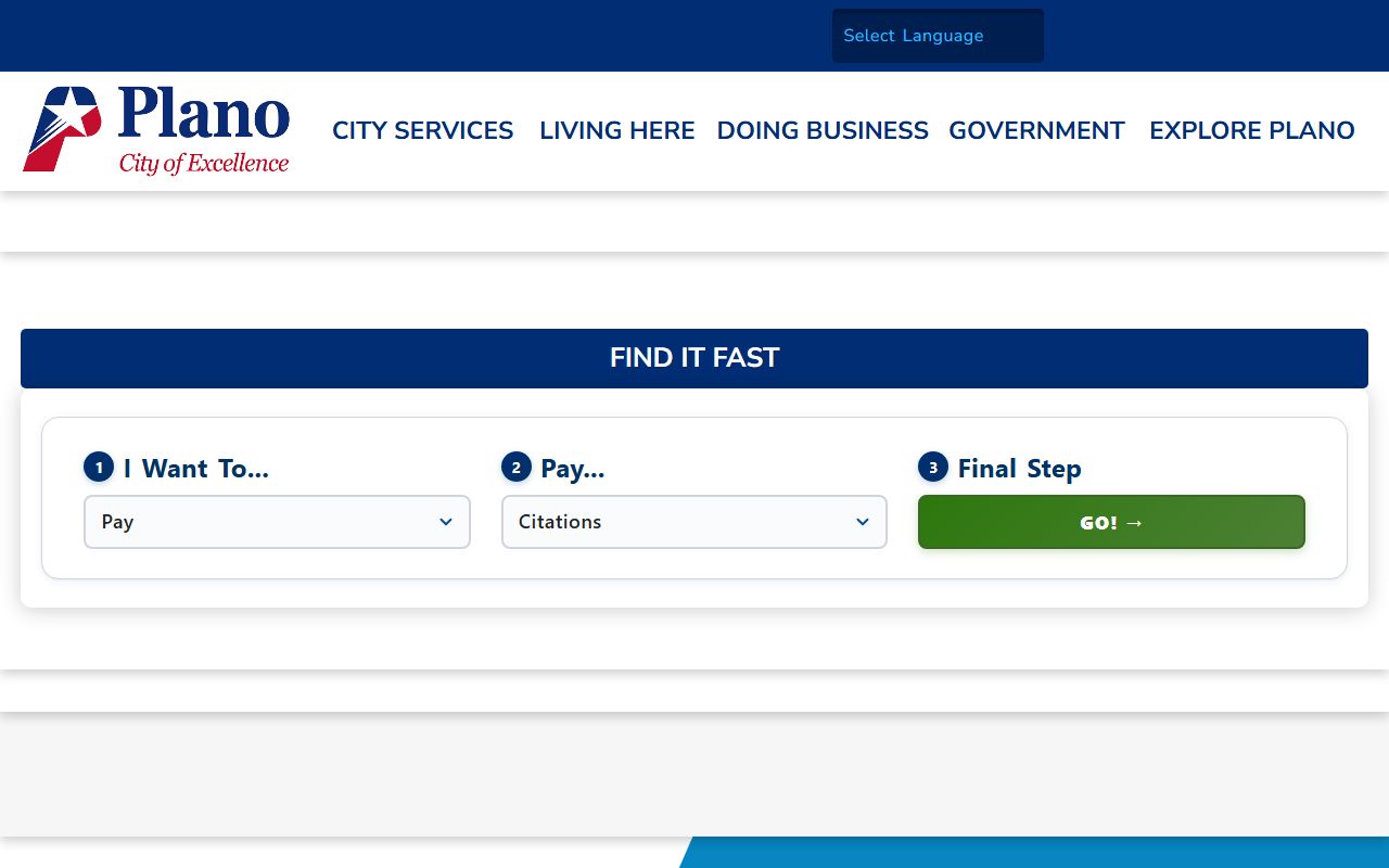 City of Plano website providing access to booking reports and police records