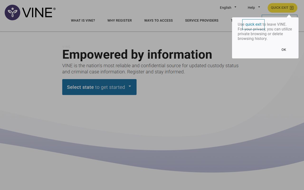 VINELink custody status alerts for Archer County inmates