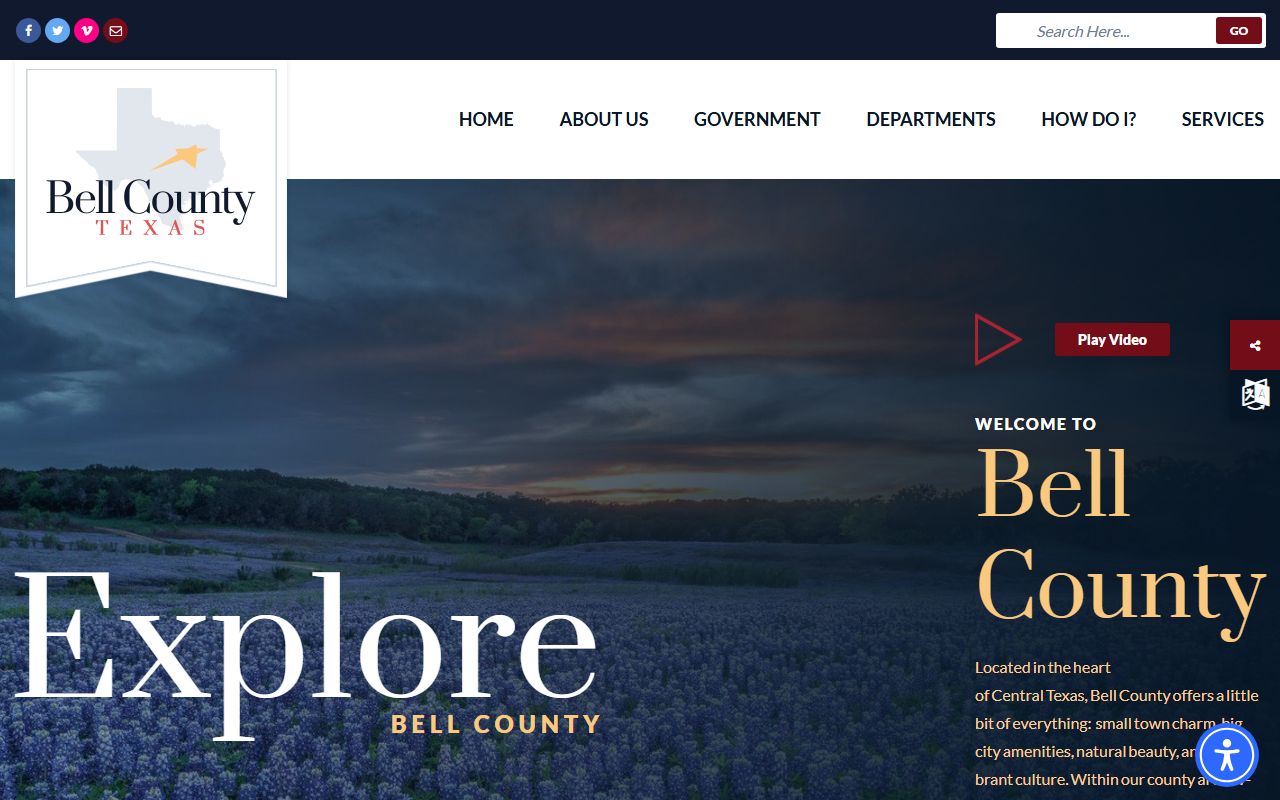 Bell County website for booking reports and inmate search