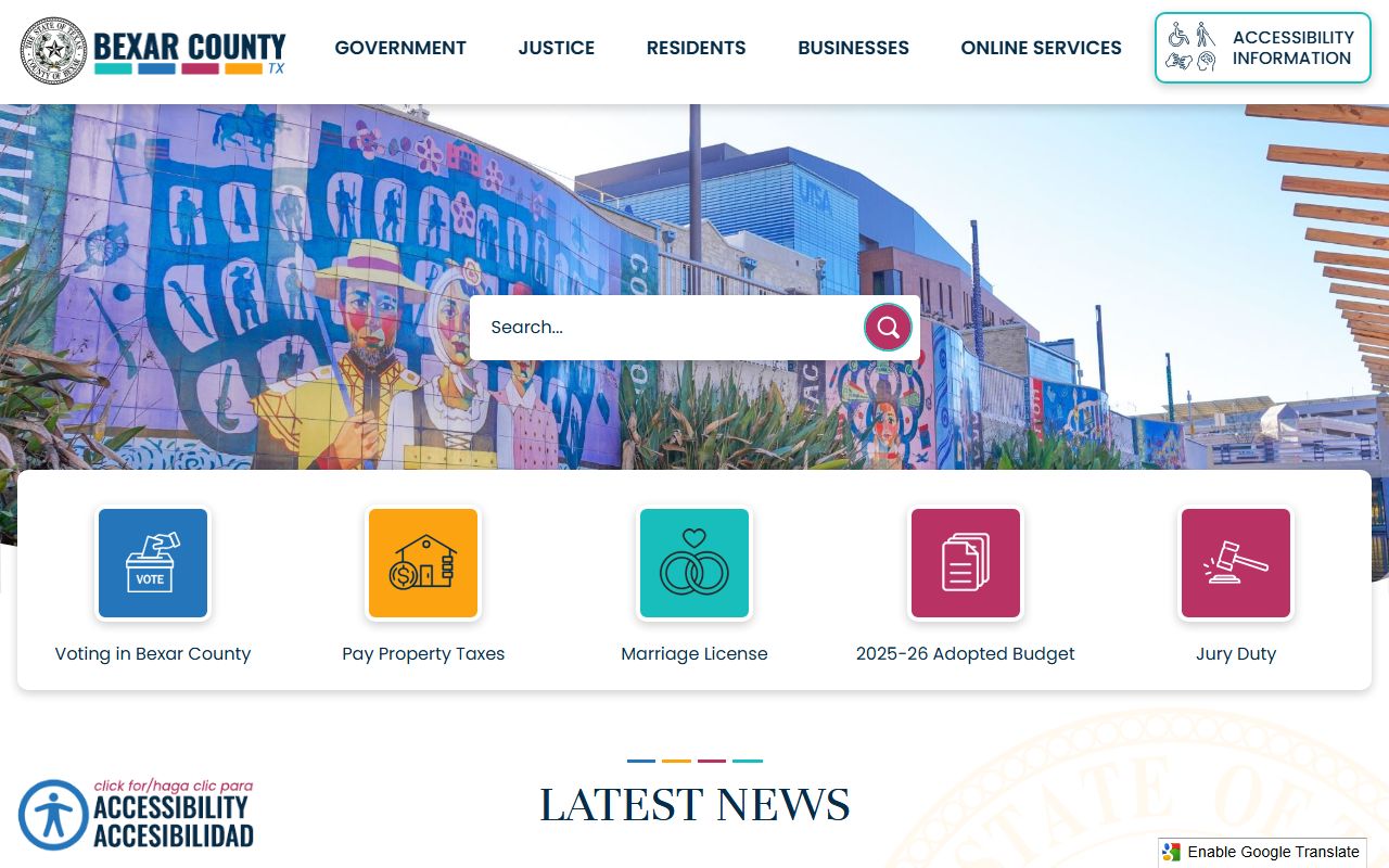 Bexar County website - booking reports and public records