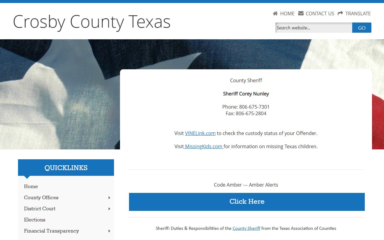 Crosby County Sheriff's Office - Crosby County Booking Reports