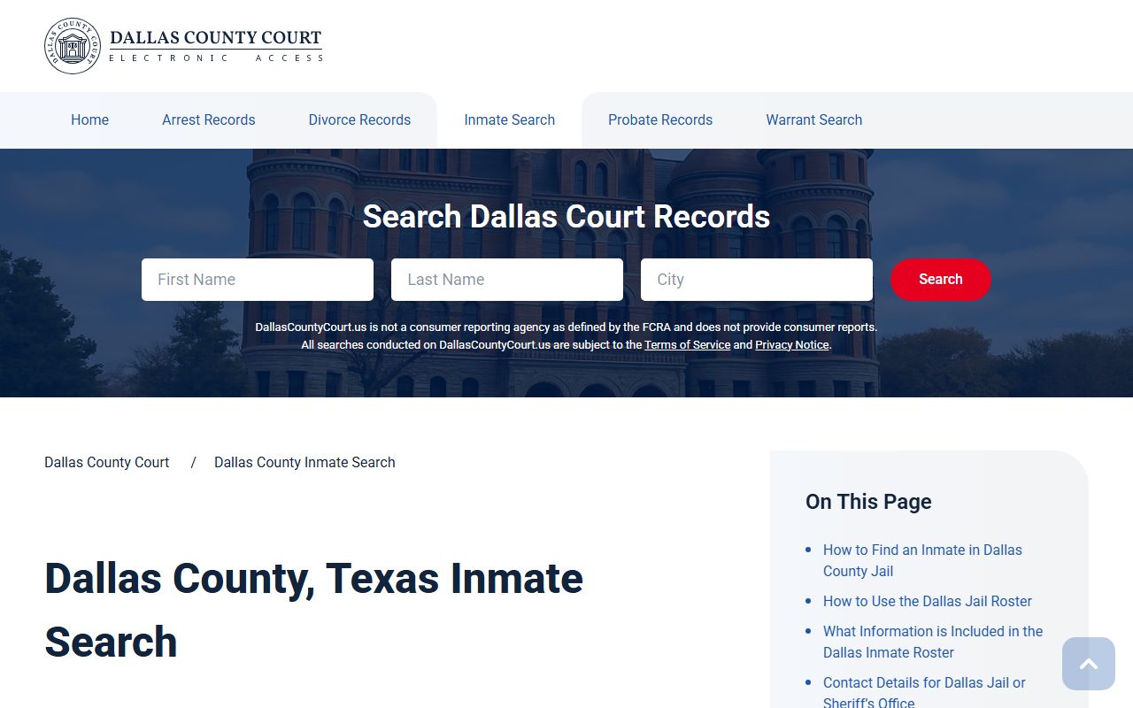 Dallas County Inmate Search - Dallas County Booking Reports