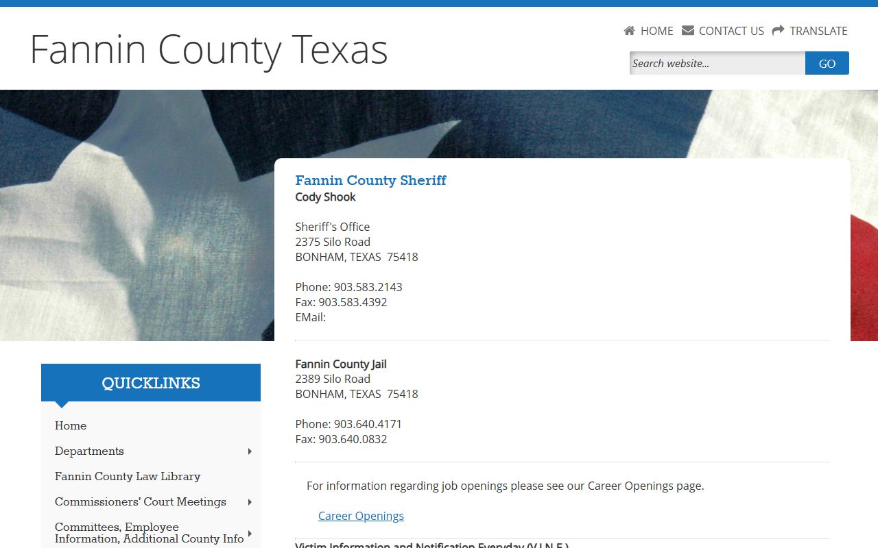 Fannin County Sheriff - Fannin County Booking Reports