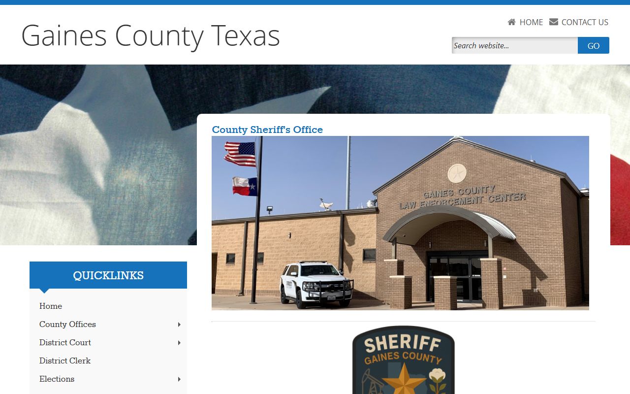 Gaines County Sheriff - Gaines County Booking Reports