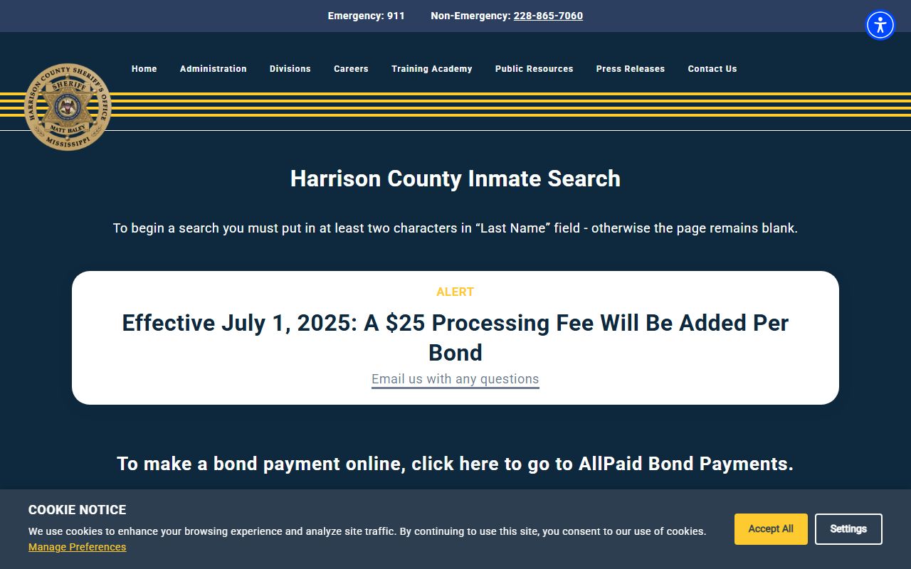 Harrison County Inmate Search - Harrison County Booking Reports