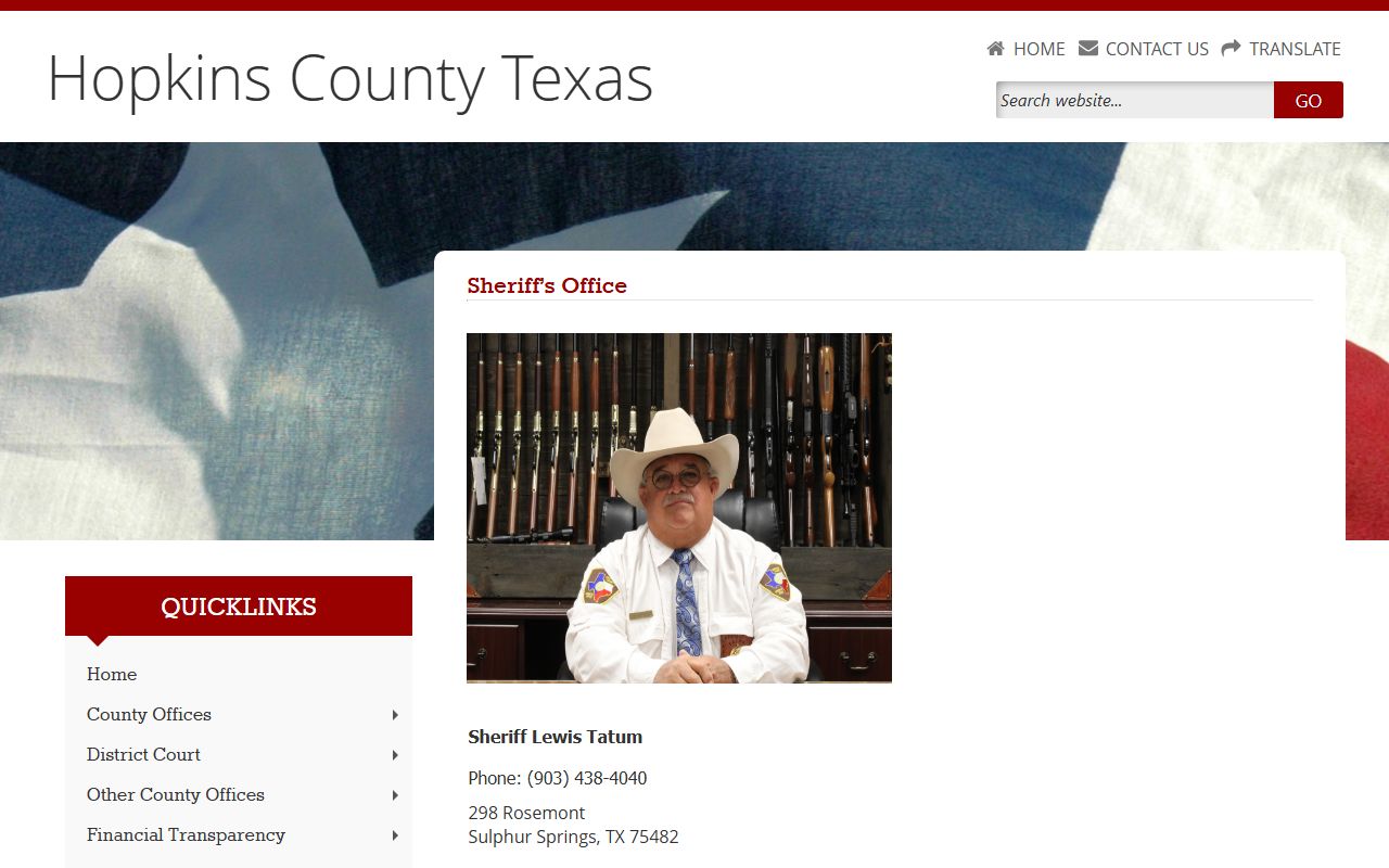Hopkins County Sheriff - Hopkins County Booking Reports