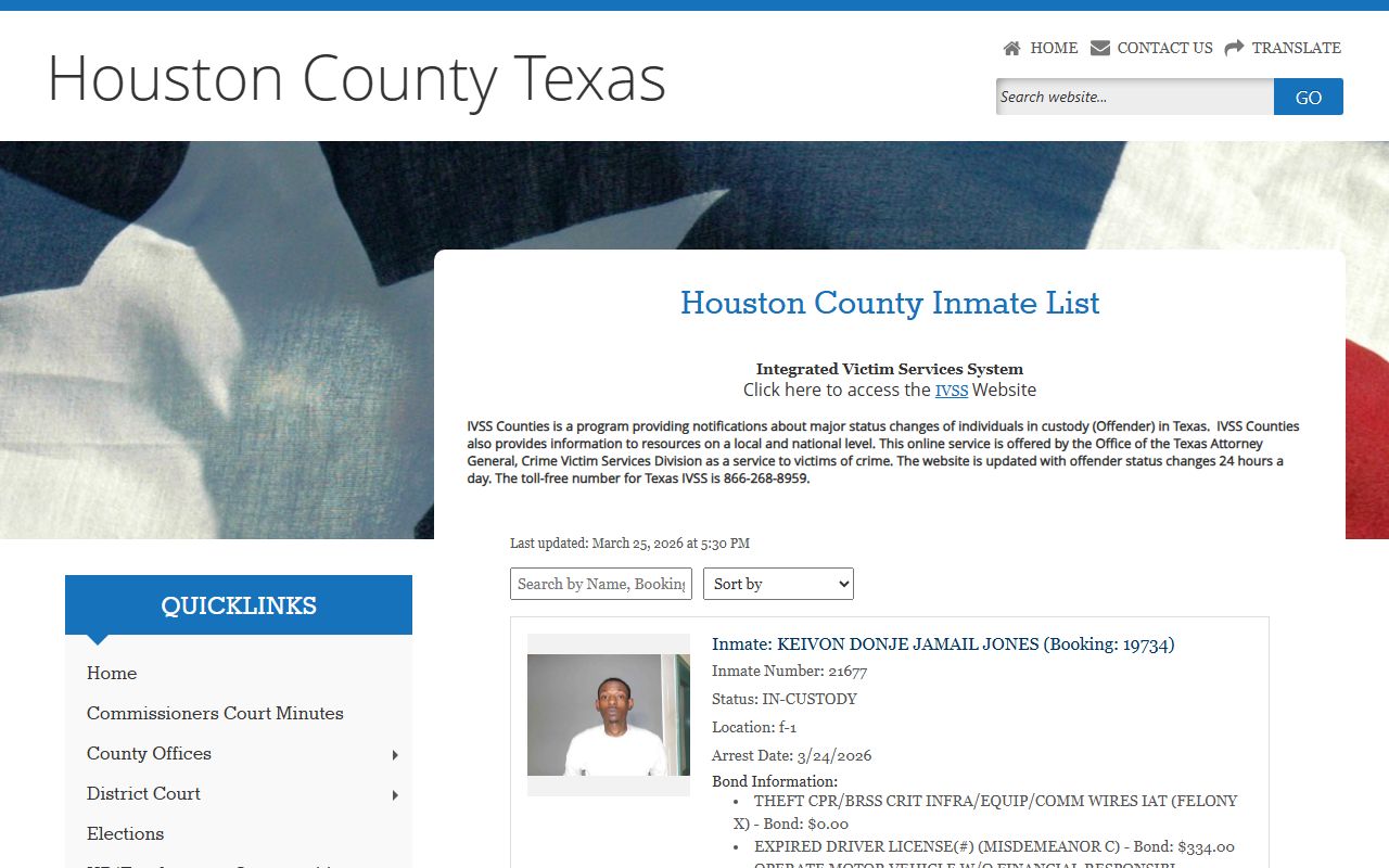 Houston County Inmate List - Houston County Booking Reports