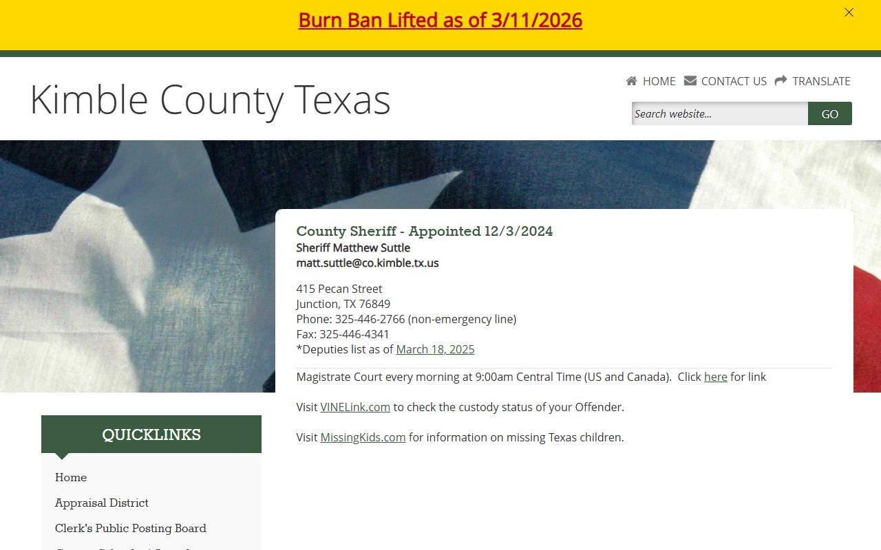 Kimble County Sheriff - Kimble County Booking Reports