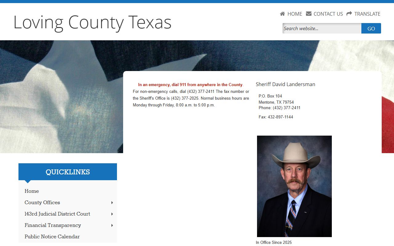 Loving County Sheriff's Office - Loving County Booking Reports