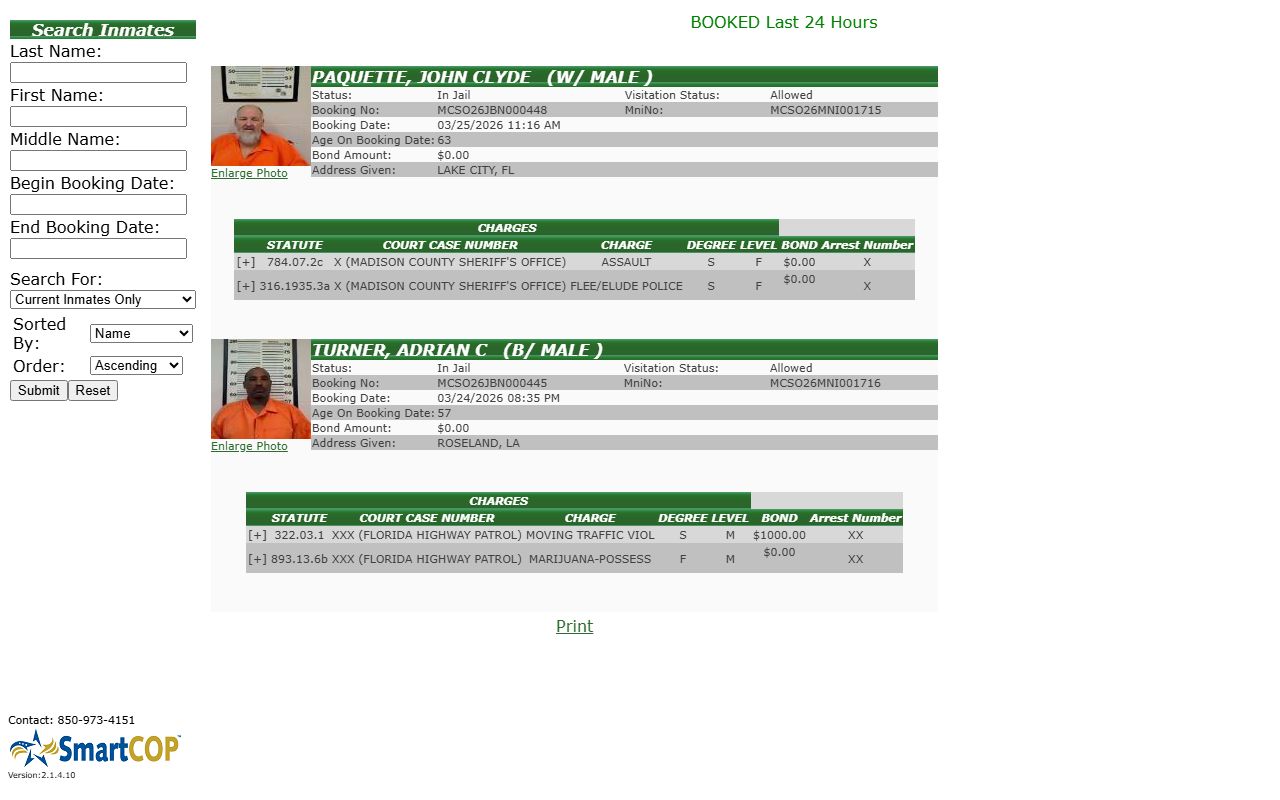 Madison County Jail - Madison County Booking Reports