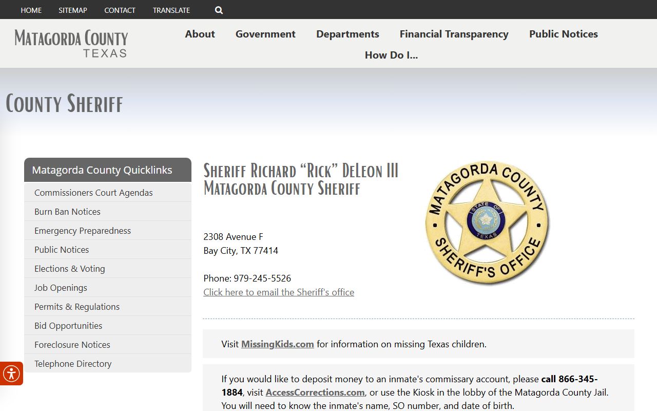Matagorda County Sheriff - Matagorda County Booking Reports
