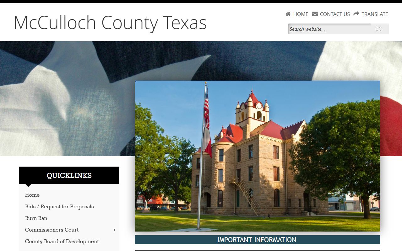 McCulloch County Website - McCulloch County Booking Reports