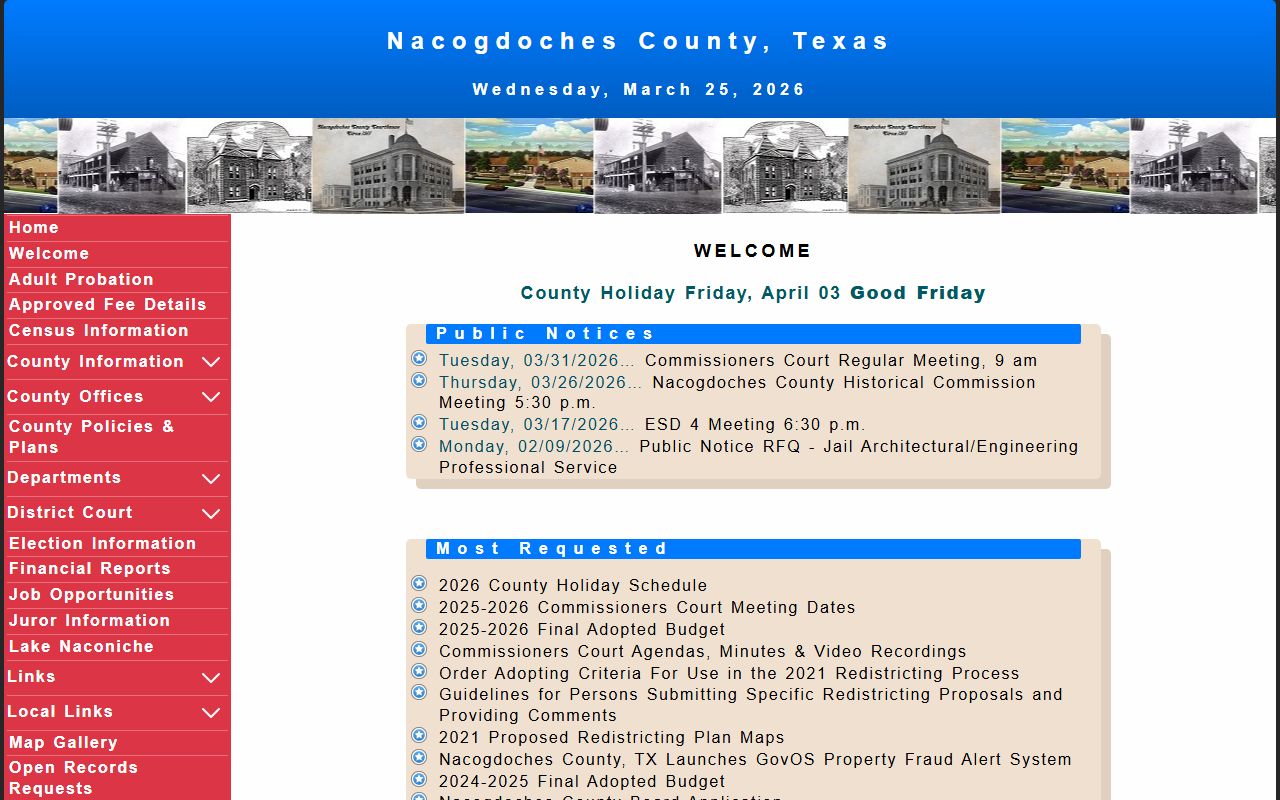 Nacogdoches County Website - Nacogdoches County Booking Reports