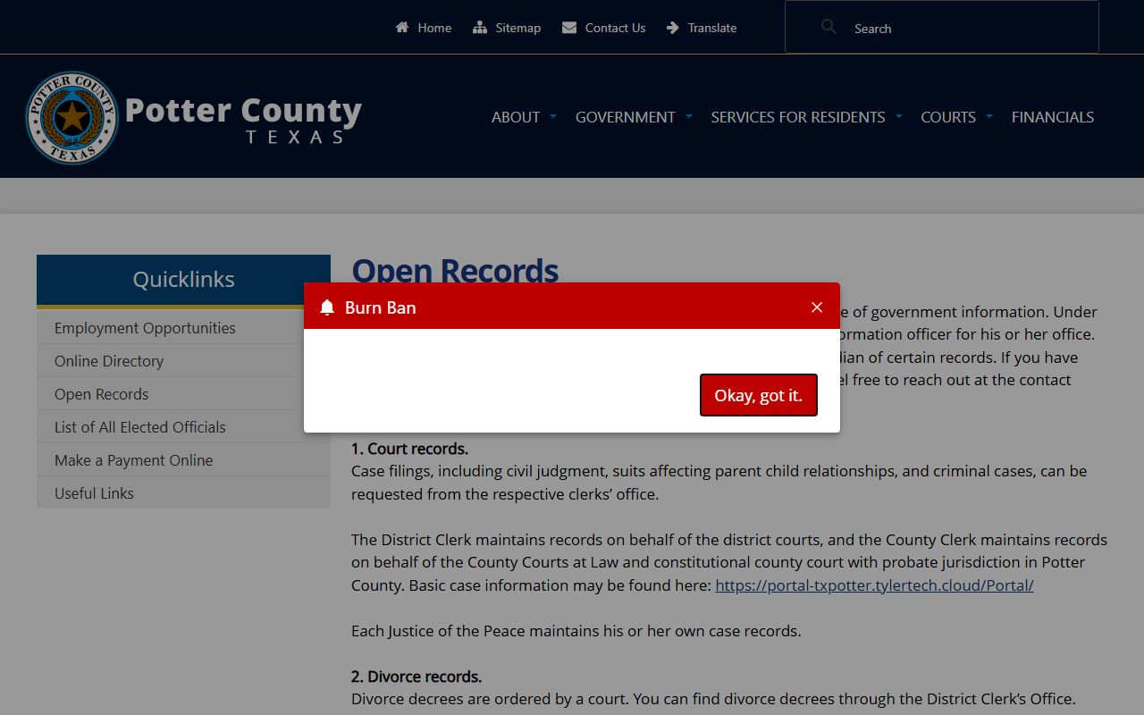Potter County Open Records Portal - Potter County Booking Reports