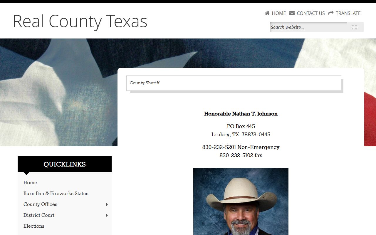 Real County Sheriff Office - Real County Booking Reports