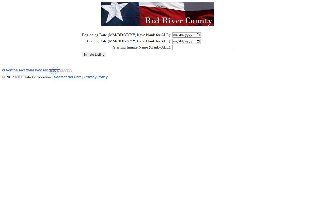 Red River County Online Bookings Portal - Red River County Booking Reports