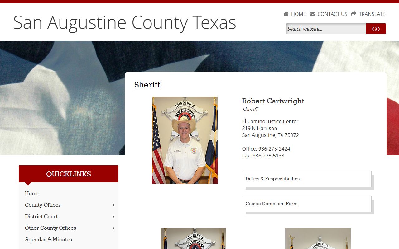 San Augustine County Sheriff - San Augustine County Booking Reports