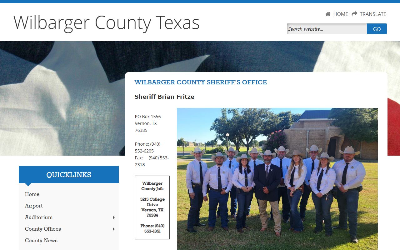 Wilbarger County Sheriff - Wilbarger County Booking Reports