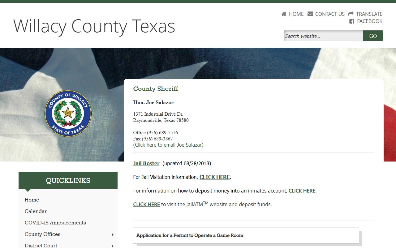 Willacy County Sheriff - Willacy County Booking Reports