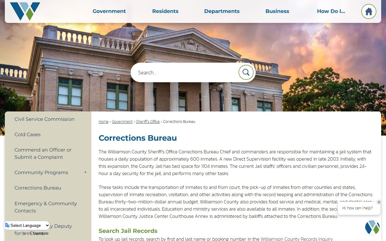 Williamson County Corrections Bureau - Williamson County Booking Reports