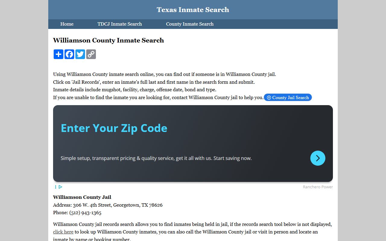 Williamson County Inmate Search - Williamson County Booking Reports